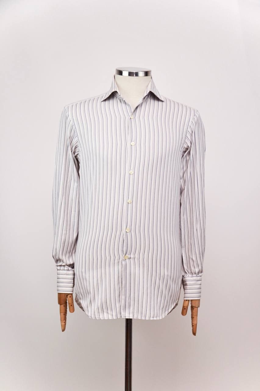 Alfred Dunhill DUNHILL Striped shirt Size US S / EU 44-46 / 1 - 1 Thumbnail