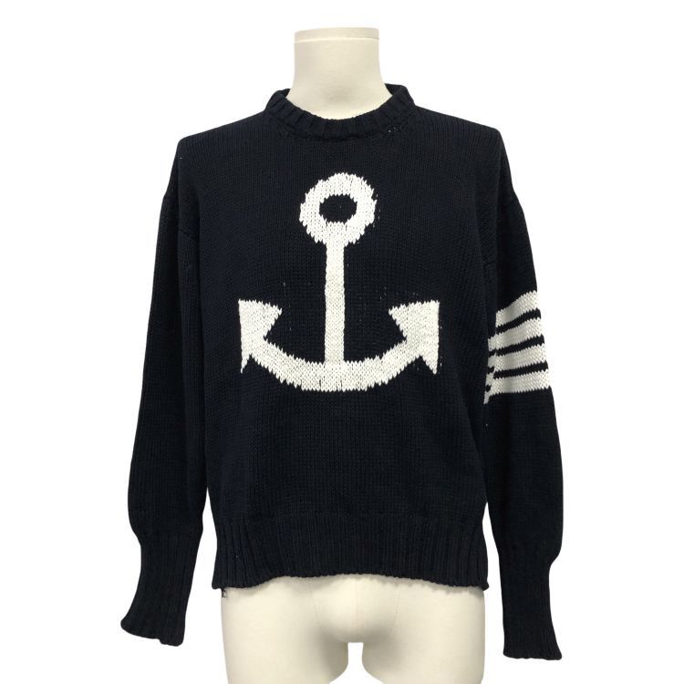 Thom Browne Thom Browne Anchor Intarsia Sweater Size 1 Size US S / EU 44-46 / 1 - 1 Thumbnail