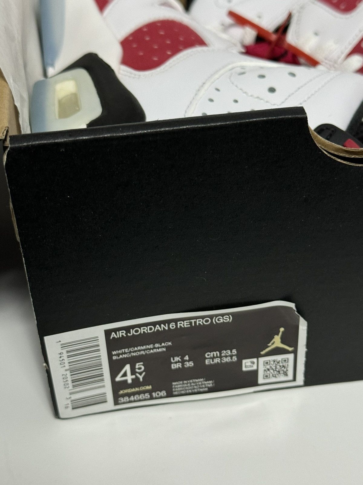 Jordan Brand Air Jordan 6 retro carmine 2021 Size US 6 / IT 36 - 3 Thumbnail