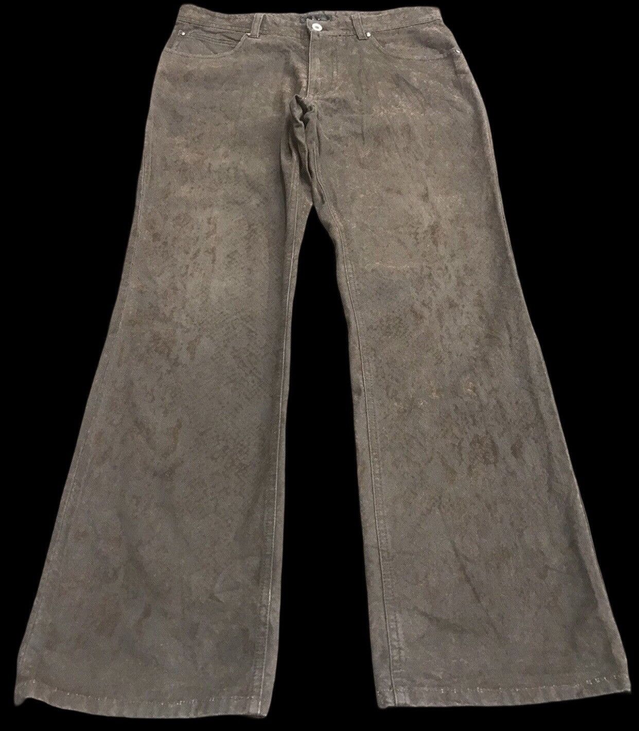 Japanese Brand Flare🔥Very Rare Snake Skin Velvet Style Flare Pant Size US 32 / EU 48 - 1 Thumbnail