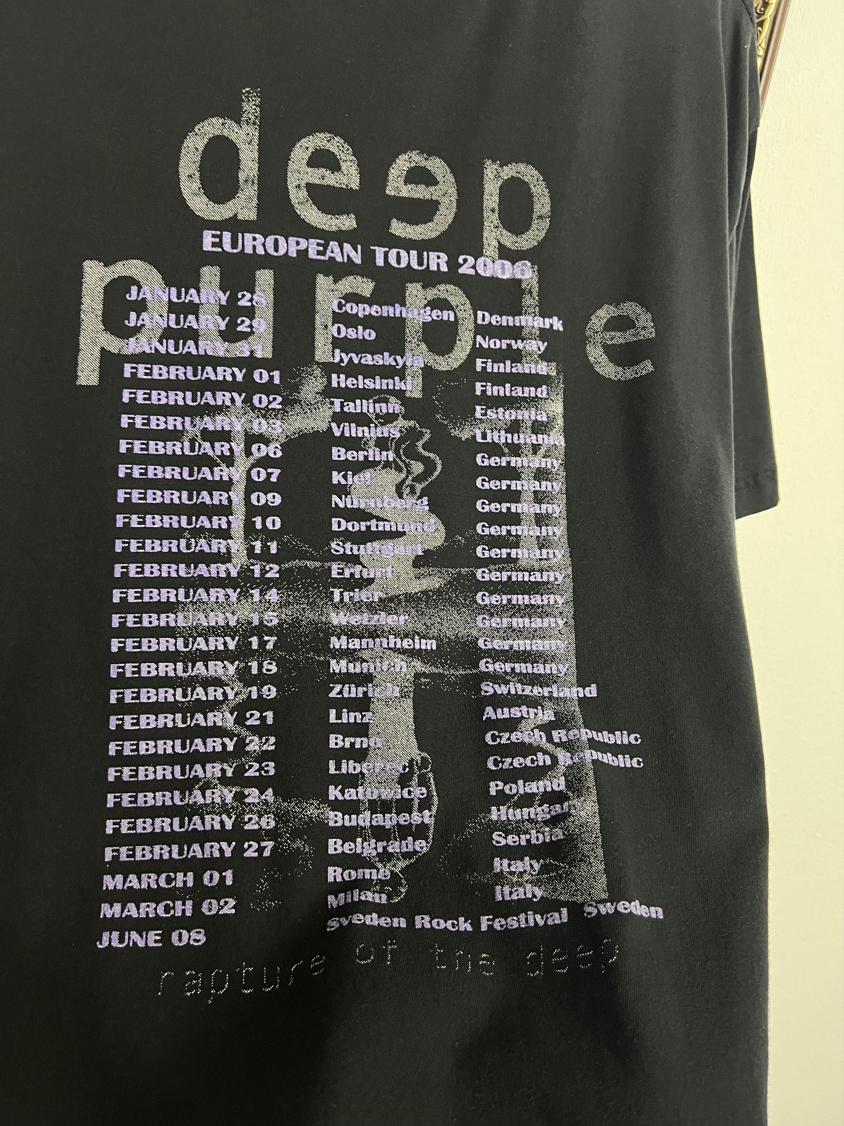 Vintage Deep Purple Shirt Rapture of the Deep Over Print Tour Tee Size US L / EU 52-54 / 3 - 10 Thumbnail