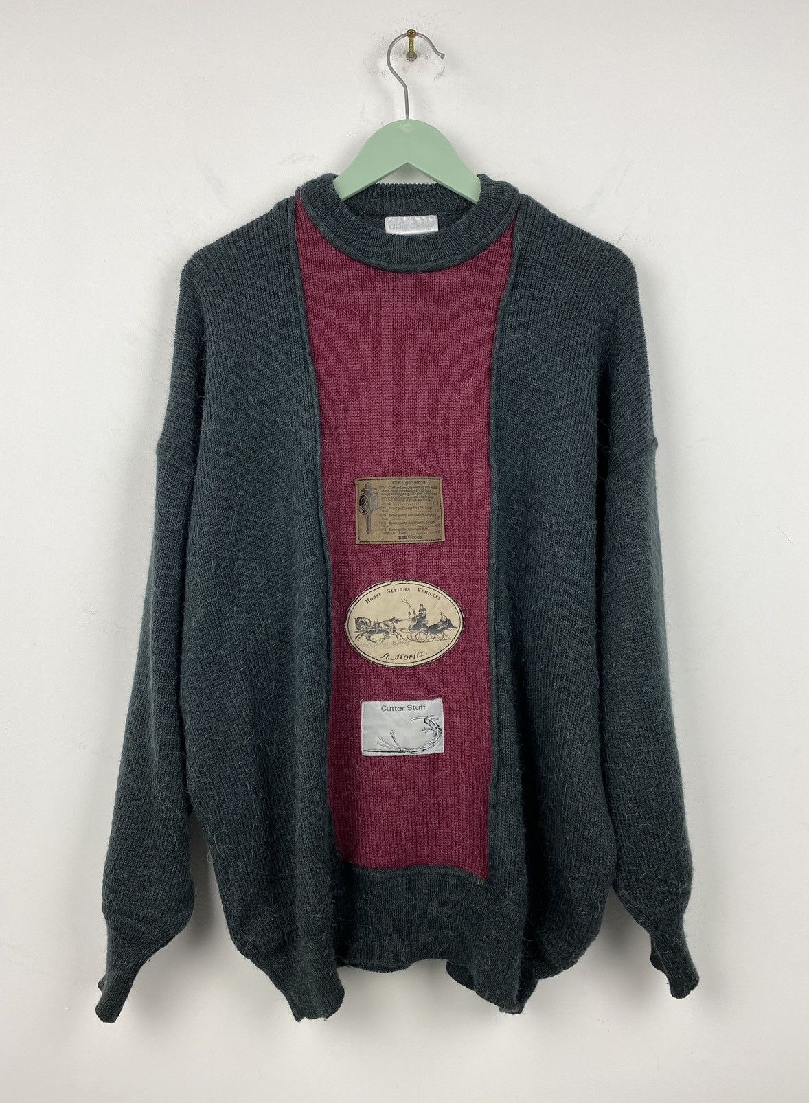 Adidas Vintage Adidas Made in West Germany Wool Sweater Nike Size US L / EU 52-54 / 3 - 1 Thumbnail