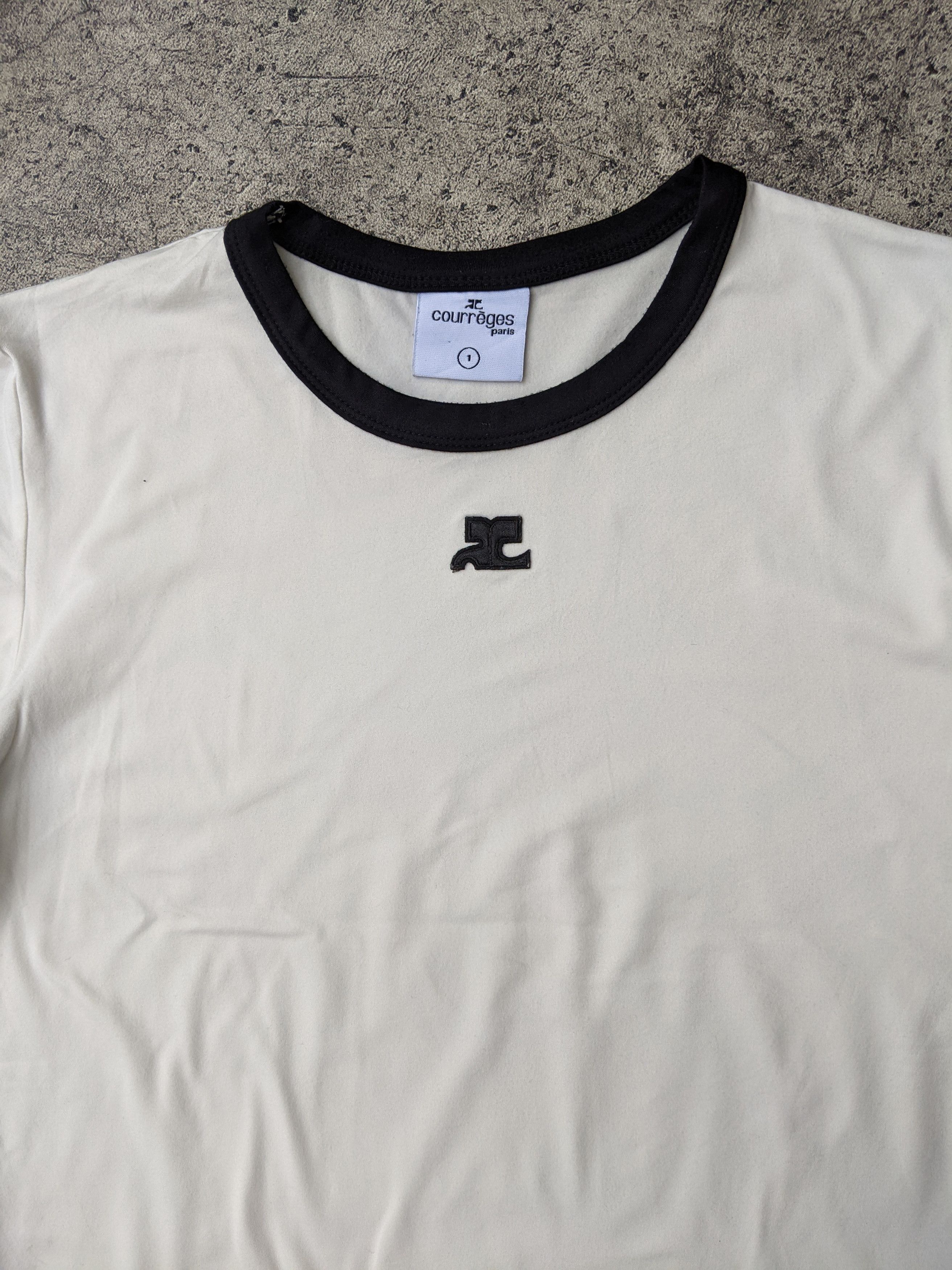 Courreges Courreges Ringer Tee Size ONE SIZE - 2 Thumbnail