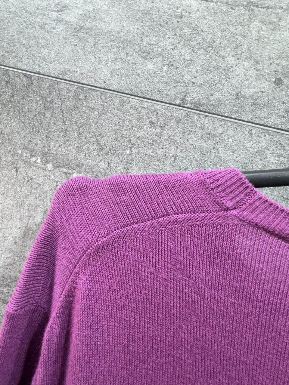 Prada Prada Merino Cotton Wool Purple Sweater Size US L / EU 52-54 / 3 - 6 Thumbnail