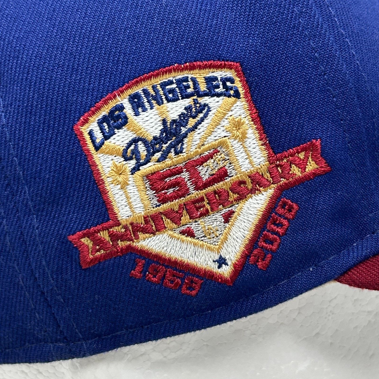New Era Los Angeles Dodgers 50th Anniv Hat Baseball Cap Blue 7 1/8 Size ONE SIZE - 9 Thumbnail