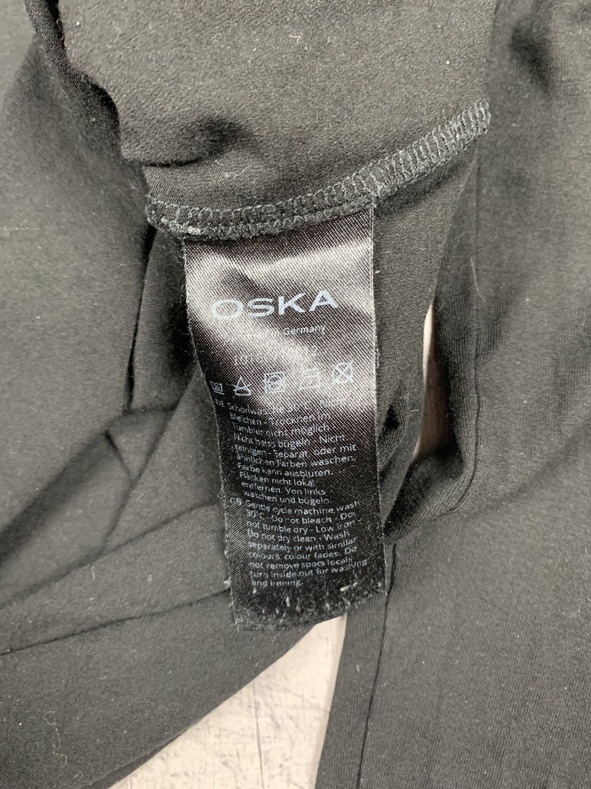 OSKA Designer Oska Black Cotton Long Sleeve T-Shirt Size 5 Y2K Size L / US 10 / IT 46 - 6 Thumbnail