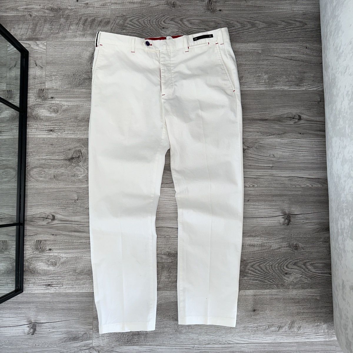 PT Torino Pt01 basic white straight pants Italy designer rare luxury Size US 34 / EU 50 - 1 Thumbnail