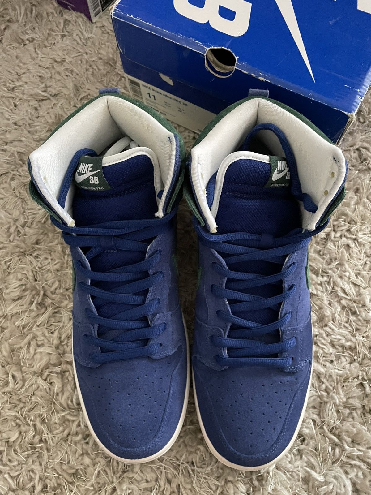 Nike SB Nike Dunk High Pro SB Blue/Blue Size US 11 / EU 44 - 4 Thumbnail