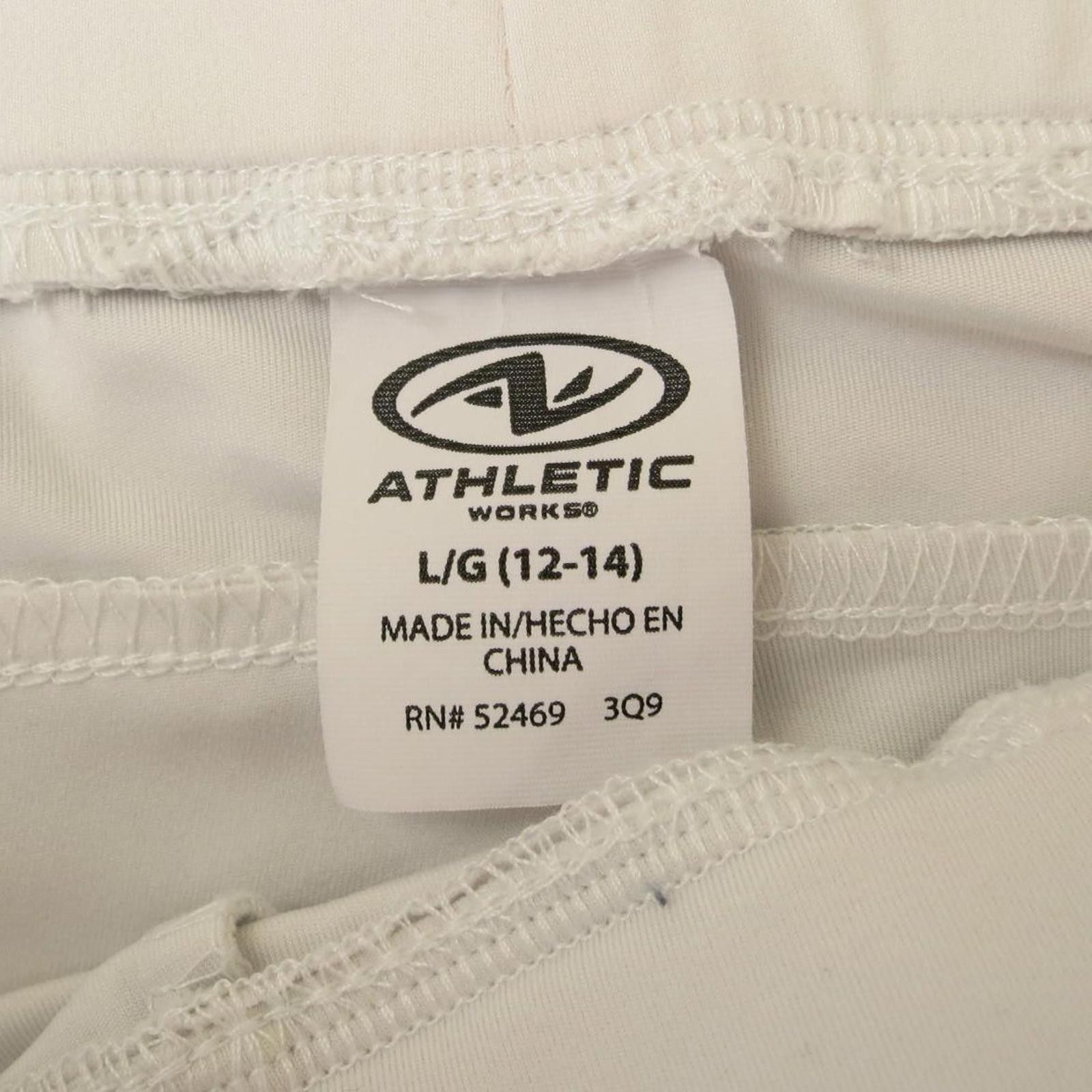 Athletic Works Athletic Works White Joggers with Neon Stripes Women's Large Size 36" / US 14 / IT 50 - 6 Thumbnail