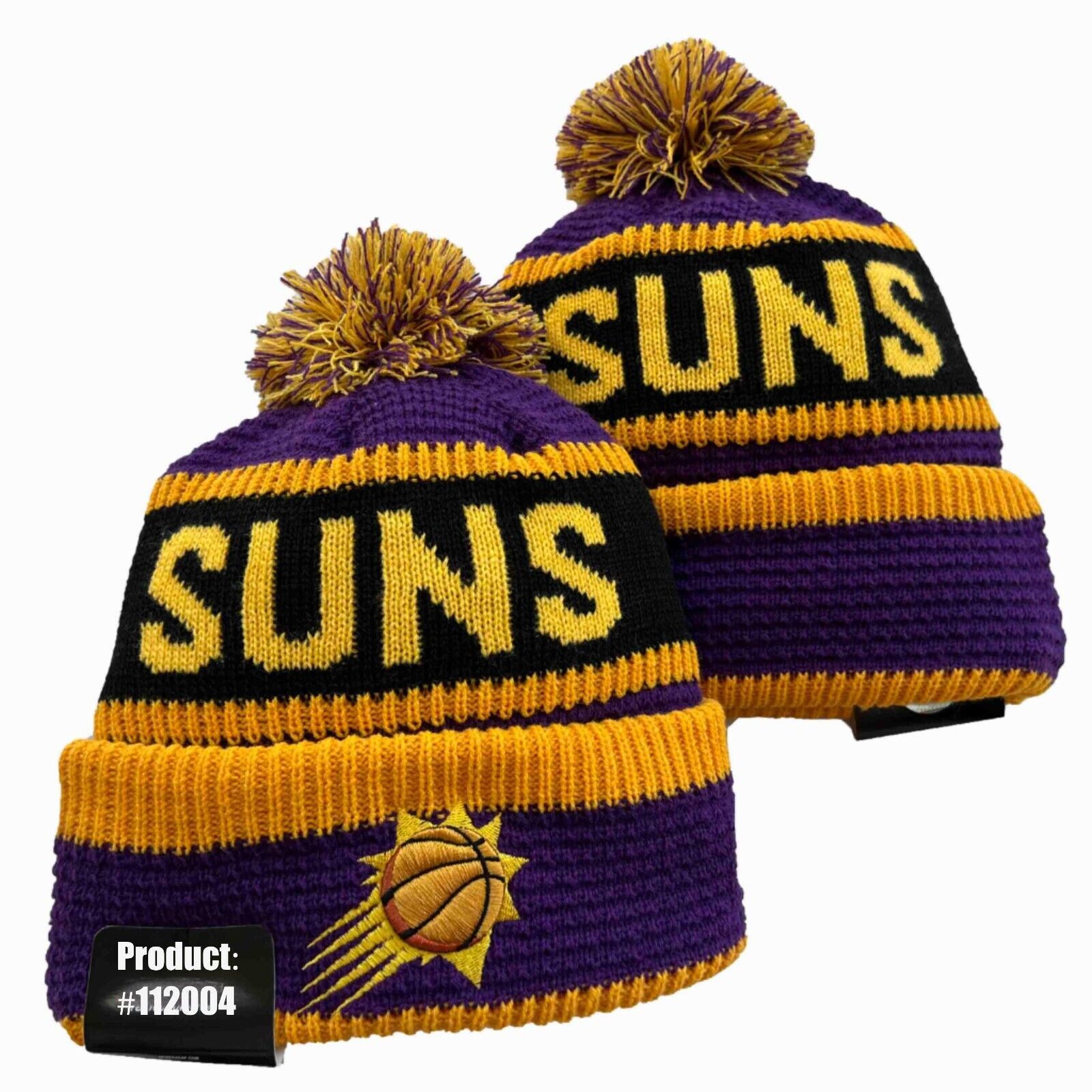Other NWT Phoenix Suns Waffle Knit Sports Pom Beanie Fleece Lined Size ONE SIZE - 1 Thumbnail