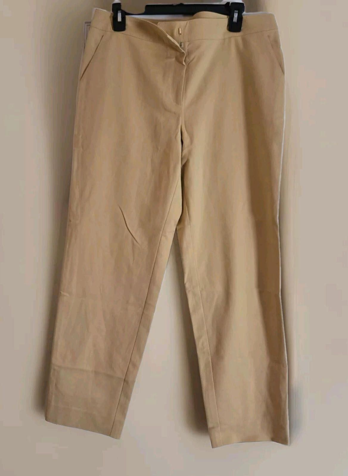 St. John St. John Beige Khaki Silk Dress Slacks Pants Size 10 Made In Size 32" / US 10 / IT 46 - 1 Thumbnail