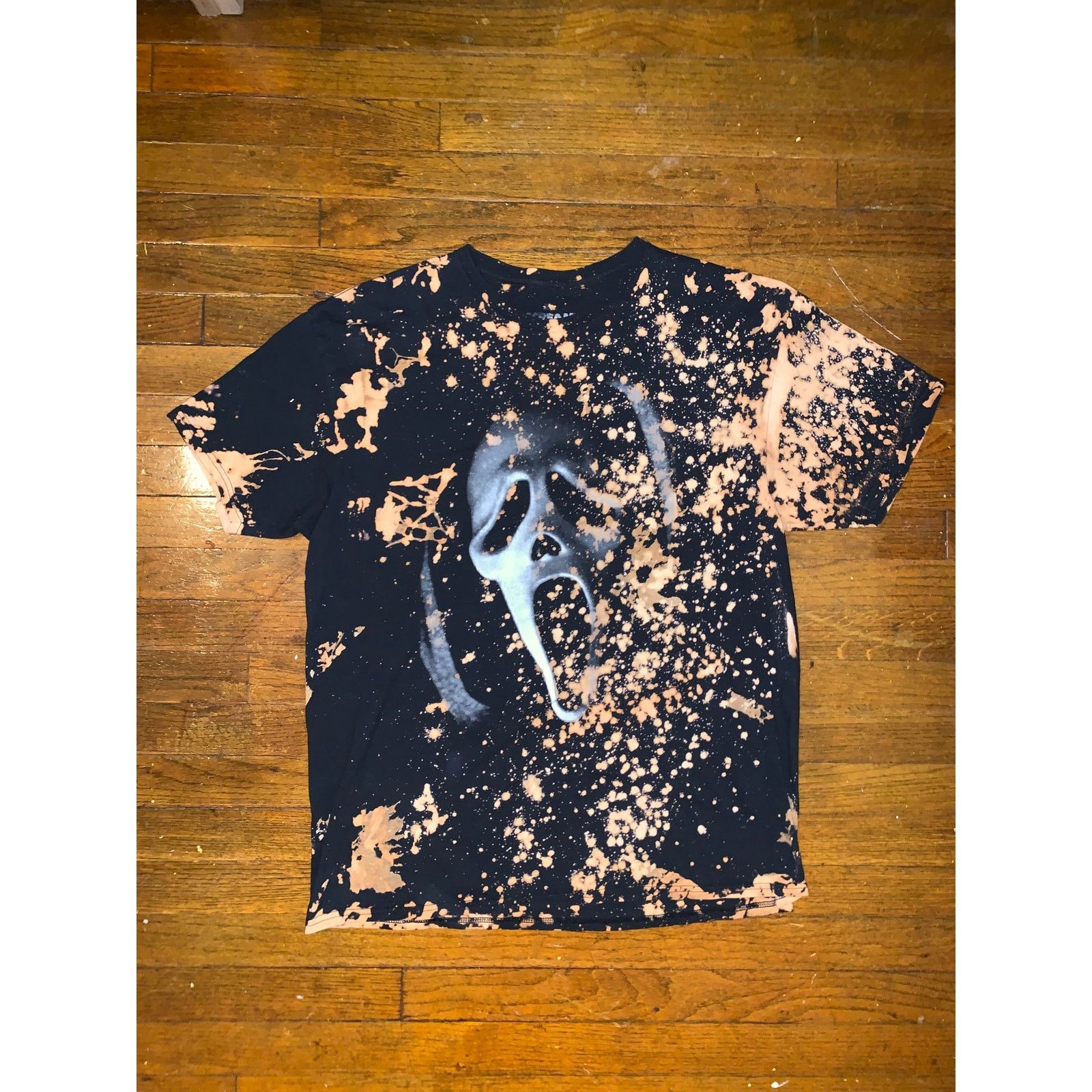 Other Scream Ghost Face Bleach Dye T-Shirt Black Large Size US XL / EU 56 / 4 - 2 Thumbnail