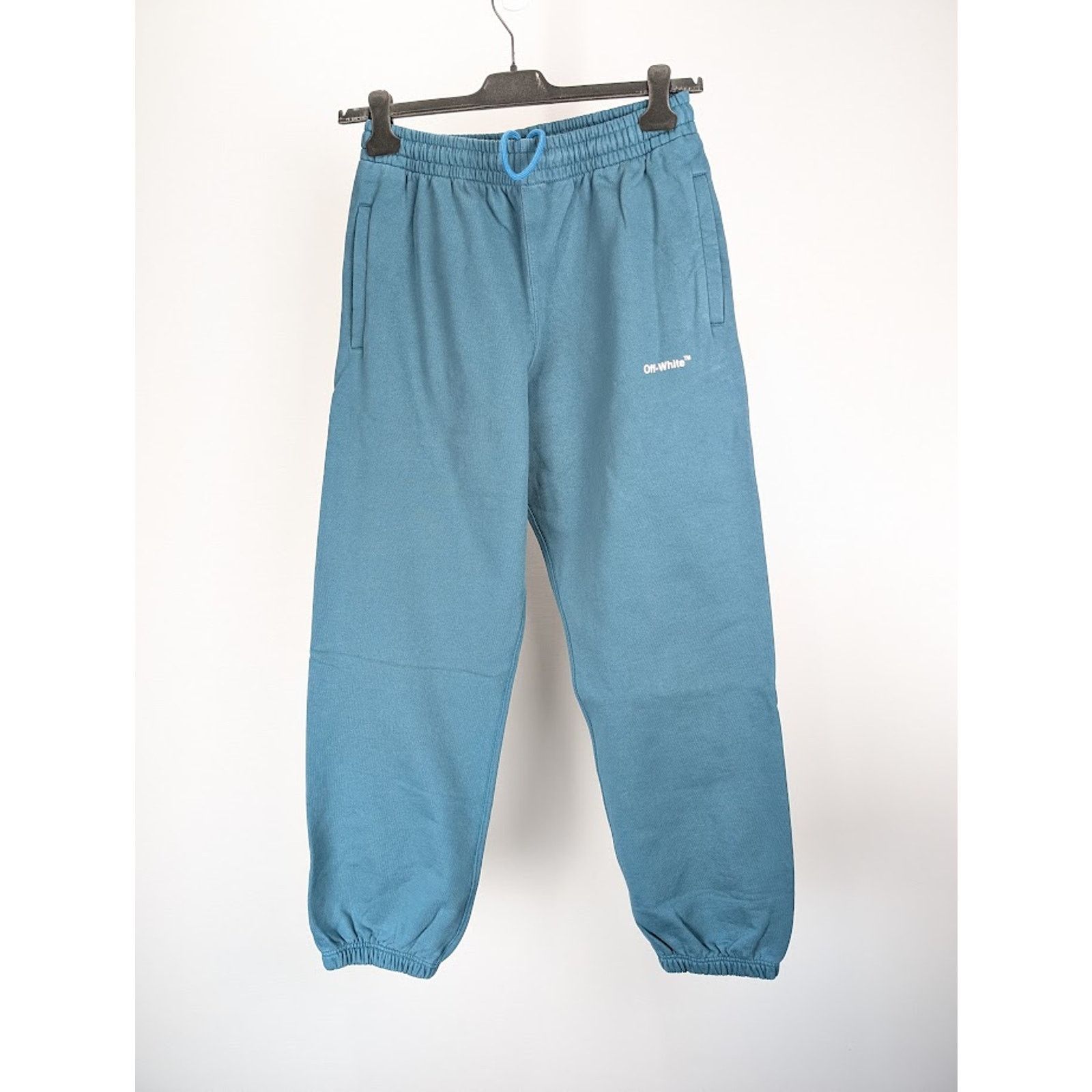 Off-White o1rshd1 Chain Arr Slim Sweatpants & Jogger Duck Green/White Size US 36 / EU 52 - 2 Thumbnail
