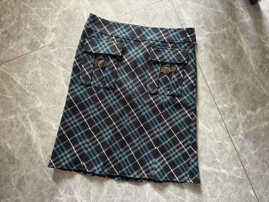 Burberry Burberry Color-Block Cotton Blend Midi Skirt Size 28" / US 6 / IT 42 - 1 Thumbnail