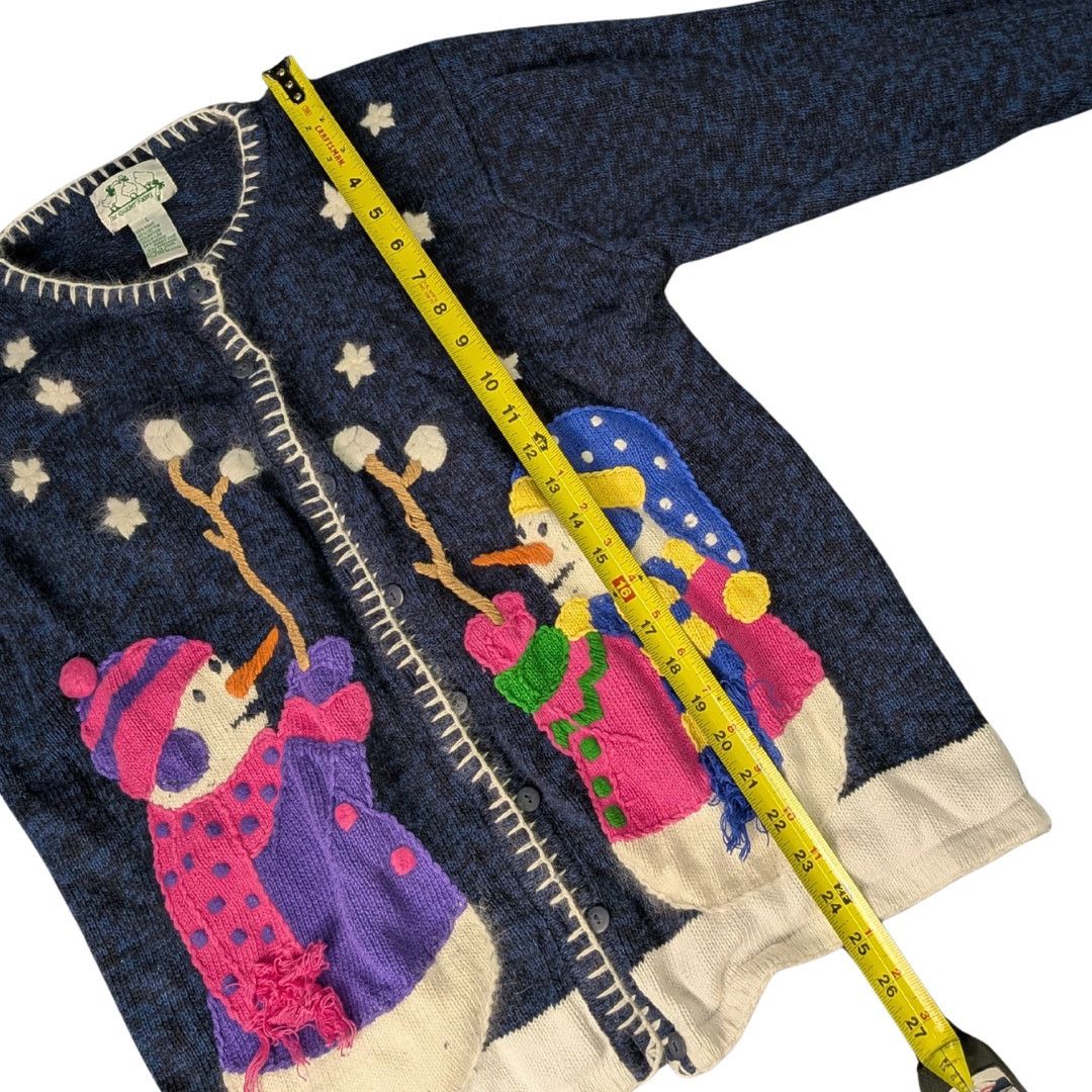 Vintage Vintage Kitschy Snowman Cardigan | L | The Quacker Factory Size L / US 10 / IT 46 - 6 Thumbnail