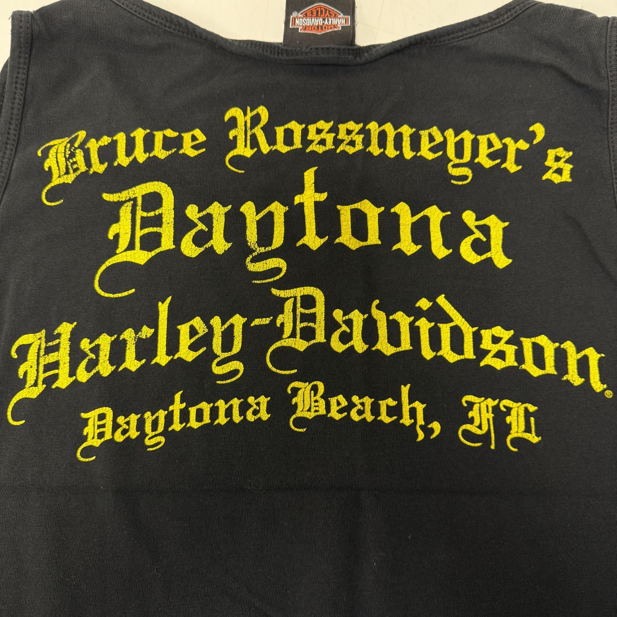 Harley Davidson BRUCE ROSSMEYER'S Motorcycle SKULL Tank Top DAYTONA BEACH Size US XL / EU 56 / 4 - 8 Thumbnail