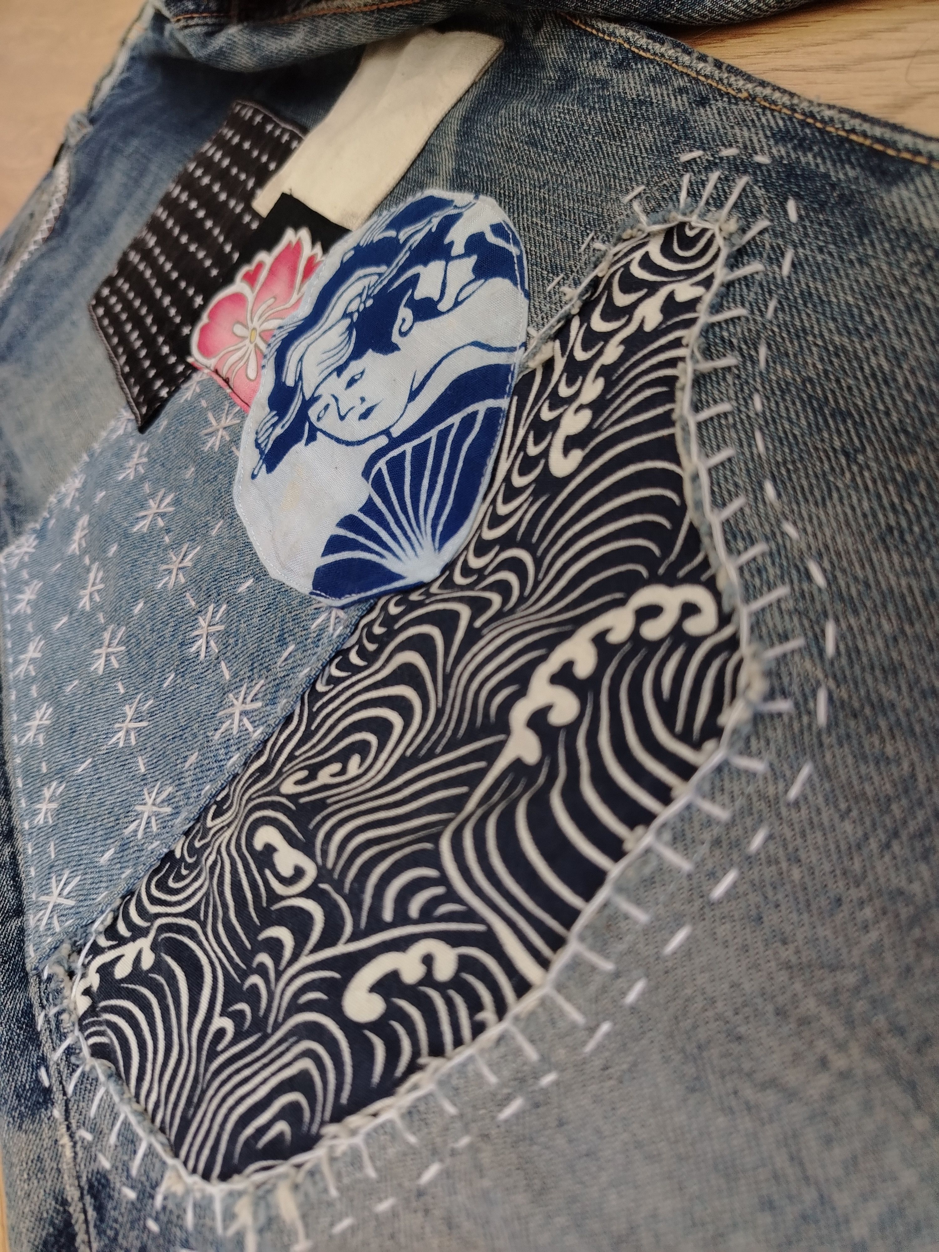Evisu Evisu Jeans Vintage (Evis) Boro Remaked Size US 31 - 9 Thumbnail