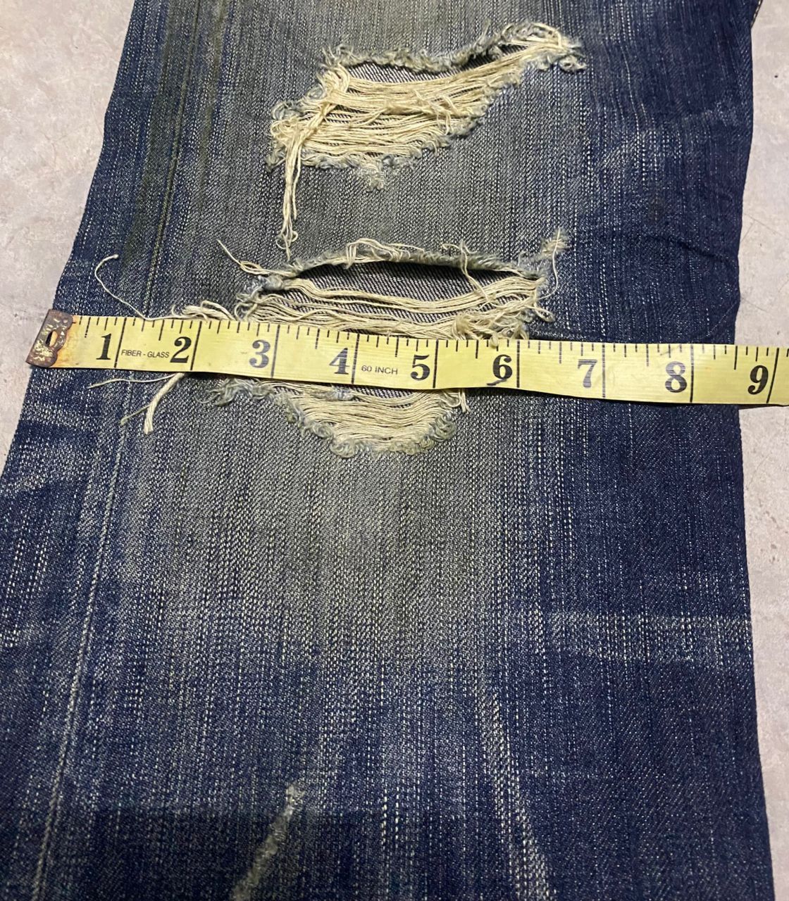 If Six Was Nine 💥FLARE💥 VINTAGE EDWIN BLUE TRIP DISTRESSED DENIM Size US 34 / EU 50 - 7 Thumbnail
