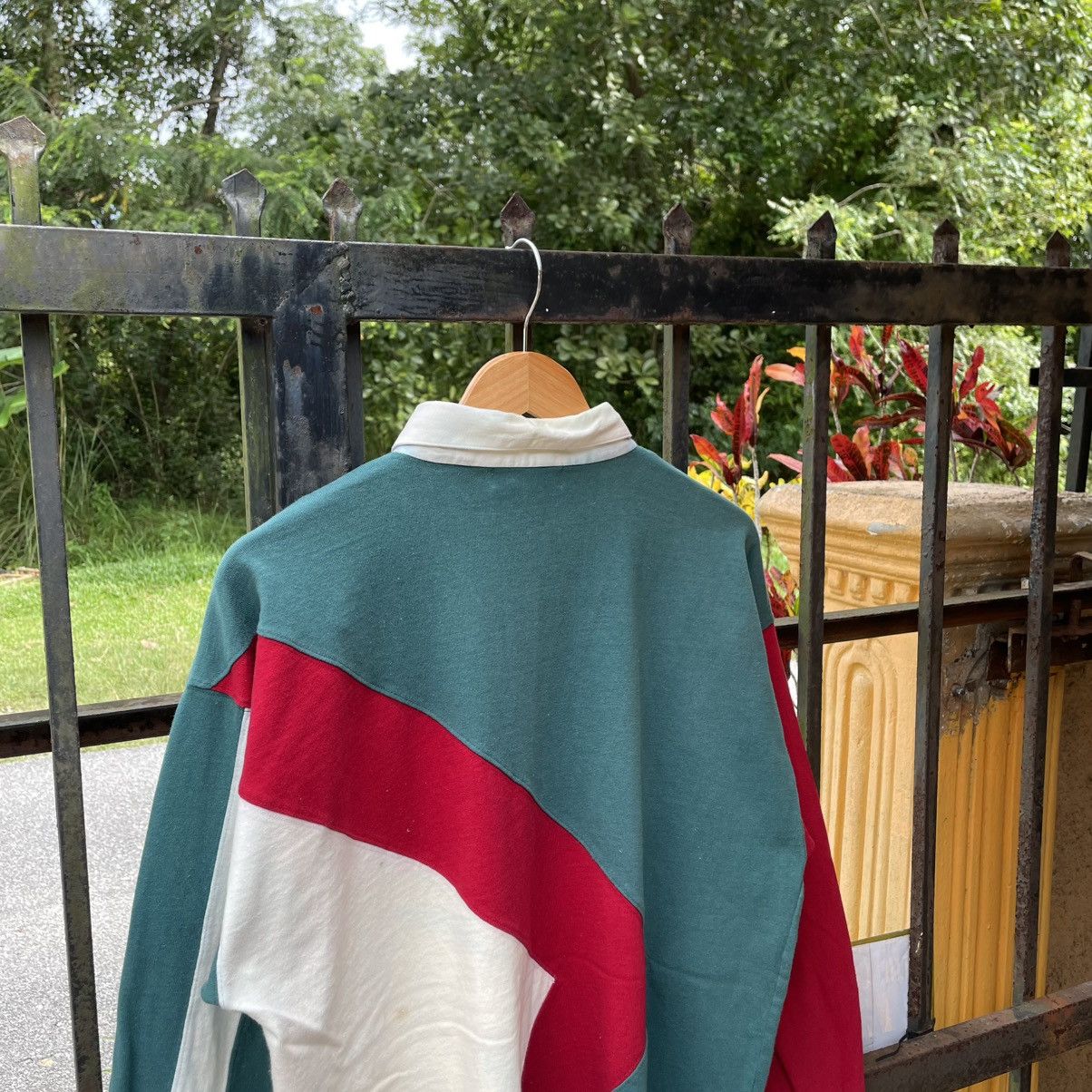 Vintage 🔥Vintage 80s Badge Multicolour Striped Polos Rugby Shirts Size US L / EU 52-54 / 3 - 3 Thumbnail