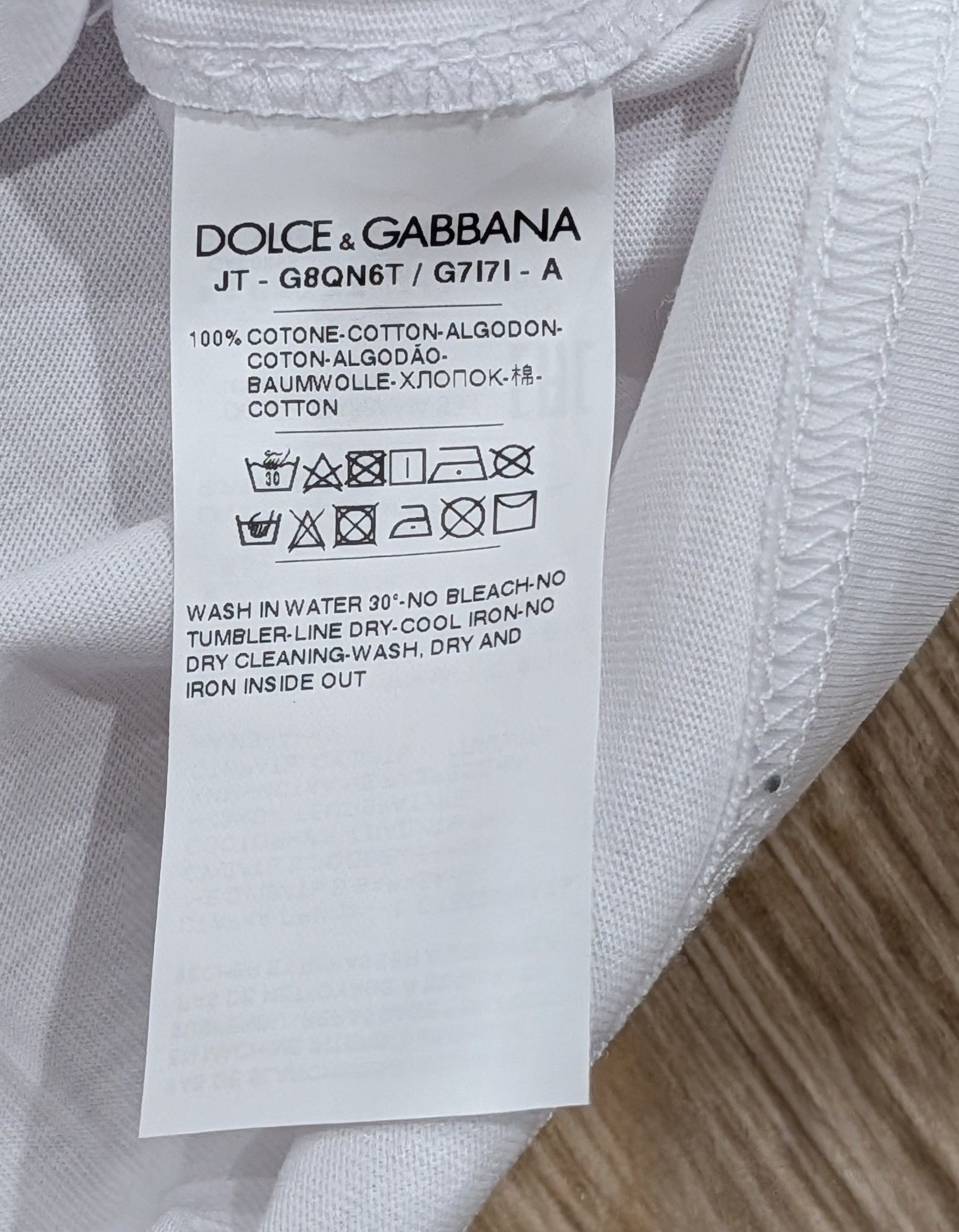 Dolce & Gabbana Dolce Gabbana Star & Camo Panel Logo T-Shirt White Medium Size US M / EU 48-50 / 2 - 5 Thumbnail