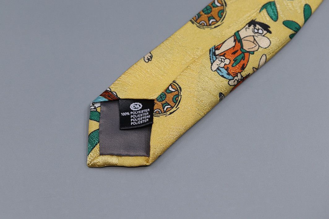 C&A Vintage The Flintstones Novelty Tie – Fred & Barney Design Size ONE SIZE - 4 Thumbnail