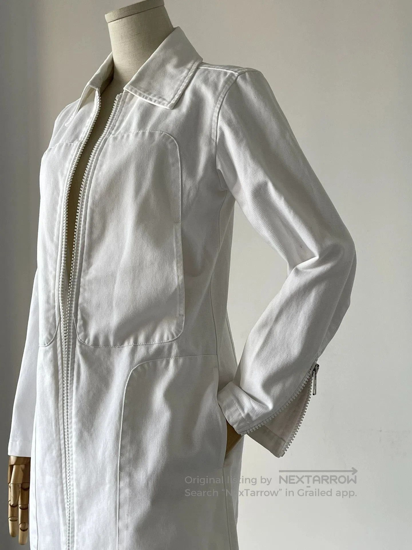 Maison Margiela Maison Martin Margiela 90s White Denim Jacket. Size US XXS / EU 40 - 5 Thumbnail