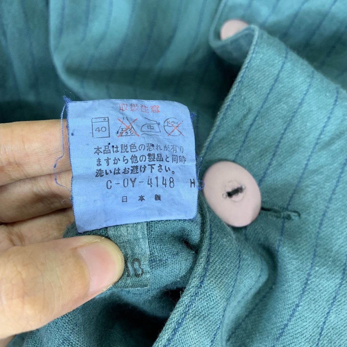 Japanese Brand Vintage Fittz Super Studio Stripe Button Jacket Size US L / EU 52-54 / 3 - 6 Thumbnail