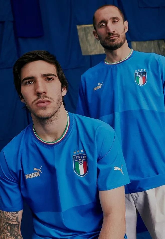 Puma ITALY 2022 2023 HOME FOOTBALL SHIRT ITALIA SOCCER JERSEY Size US XL / EU 56 / 4 - 9 Thumbnail
