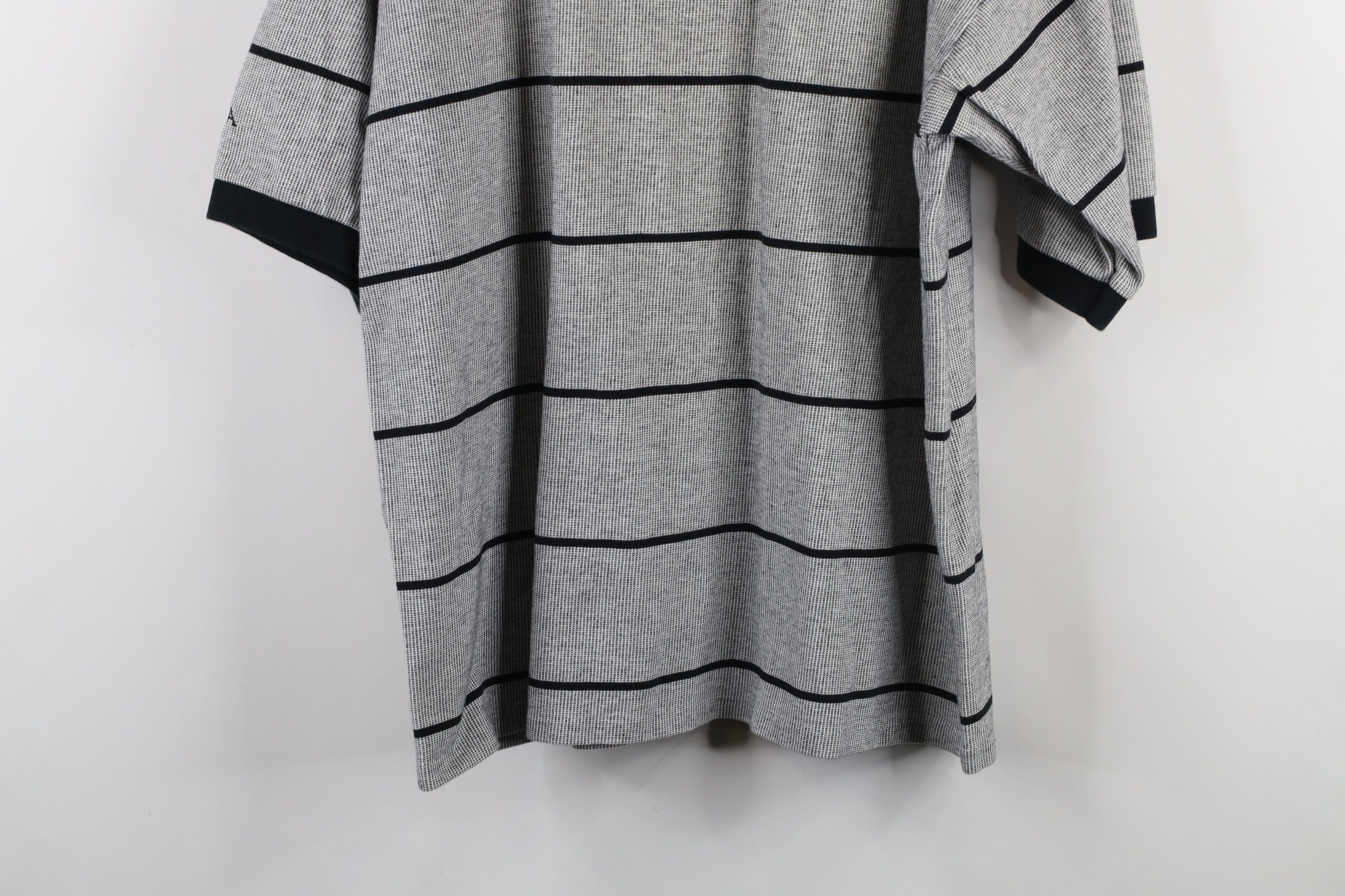 Vintage Vintage 90s Disney Striped Knit Mickey Mouse Golf Polo Shirt Size US L / EU 52-54 / 3 - 11 Thumbnail