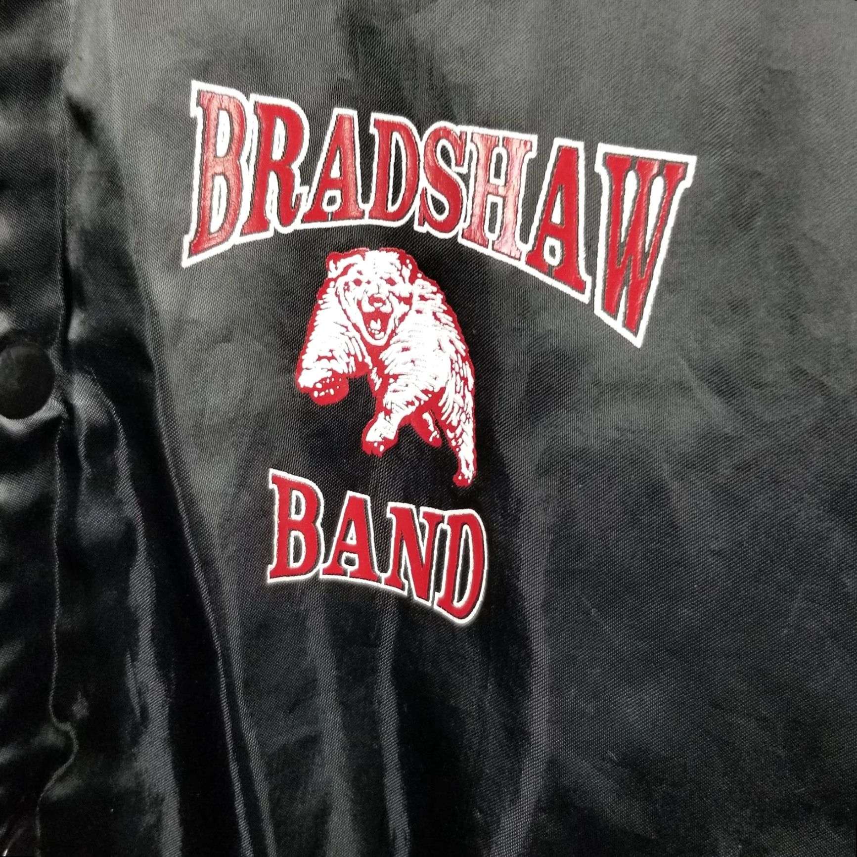 Vintage VINTAGE Nasco Black Satin Bomber Jacket Men Large 90s Bradshaw Bears Army Music Size US L / EU 52-54 / 3 - 7 Thumbnail