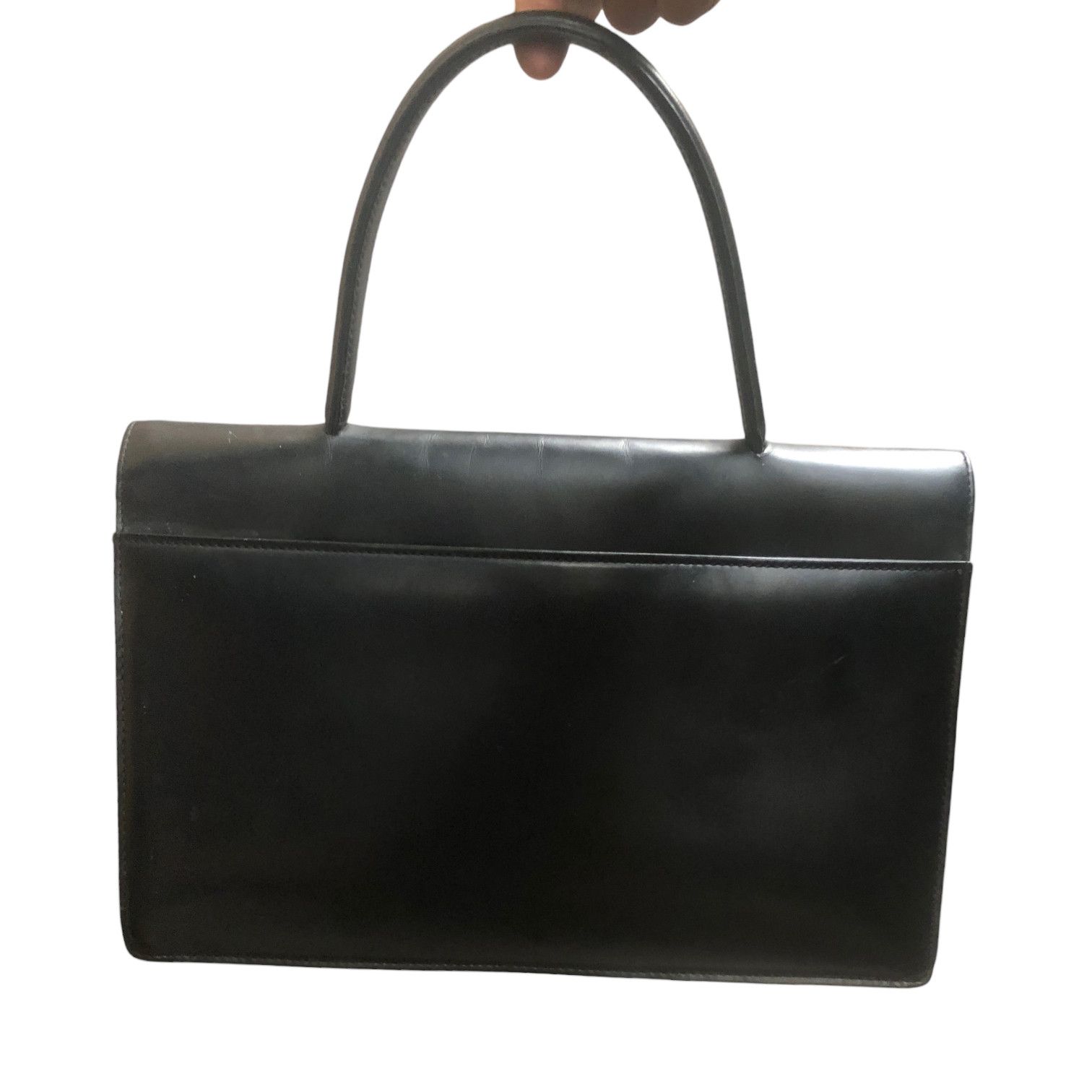 Givenchy 🔥Vintage GIVENCHY 4G Buckle Matte Black Top Handle Kelly Size ONE SIZE - 16 Thumbnail
