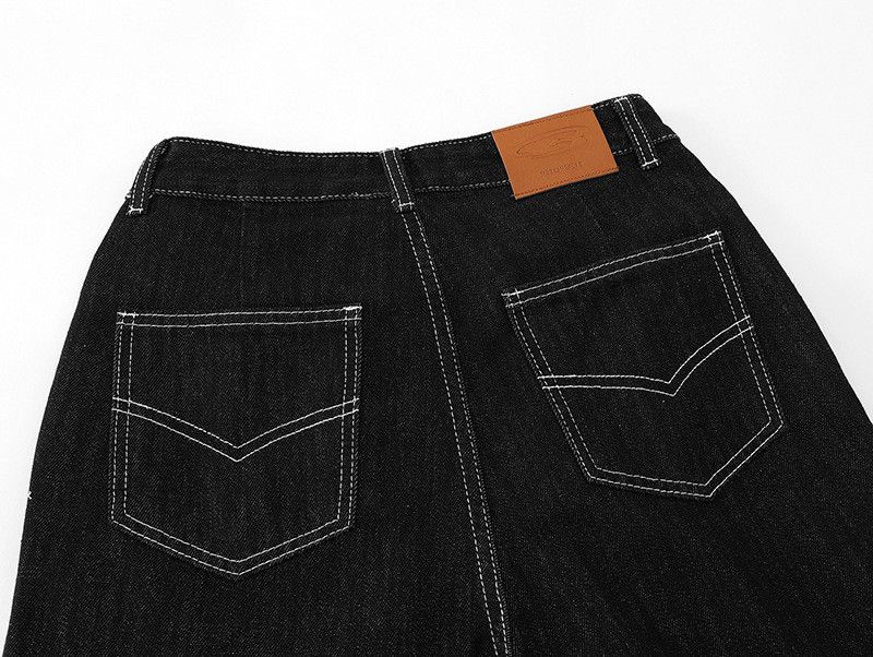 Jean American retro patchwork street loose jeans for men Size US 32 / EU 48 - 5 Thumbnail