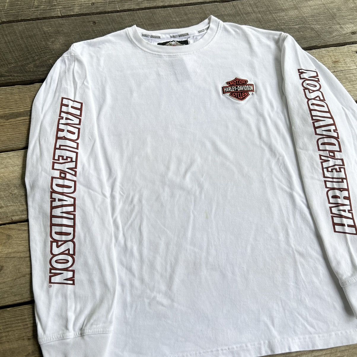 Harley Davidson Vintage Harley Davidson Embroidered Logo Long Sleeve T Shirt Size US XXL / EU 58 / 5 - 2 Thumbnail