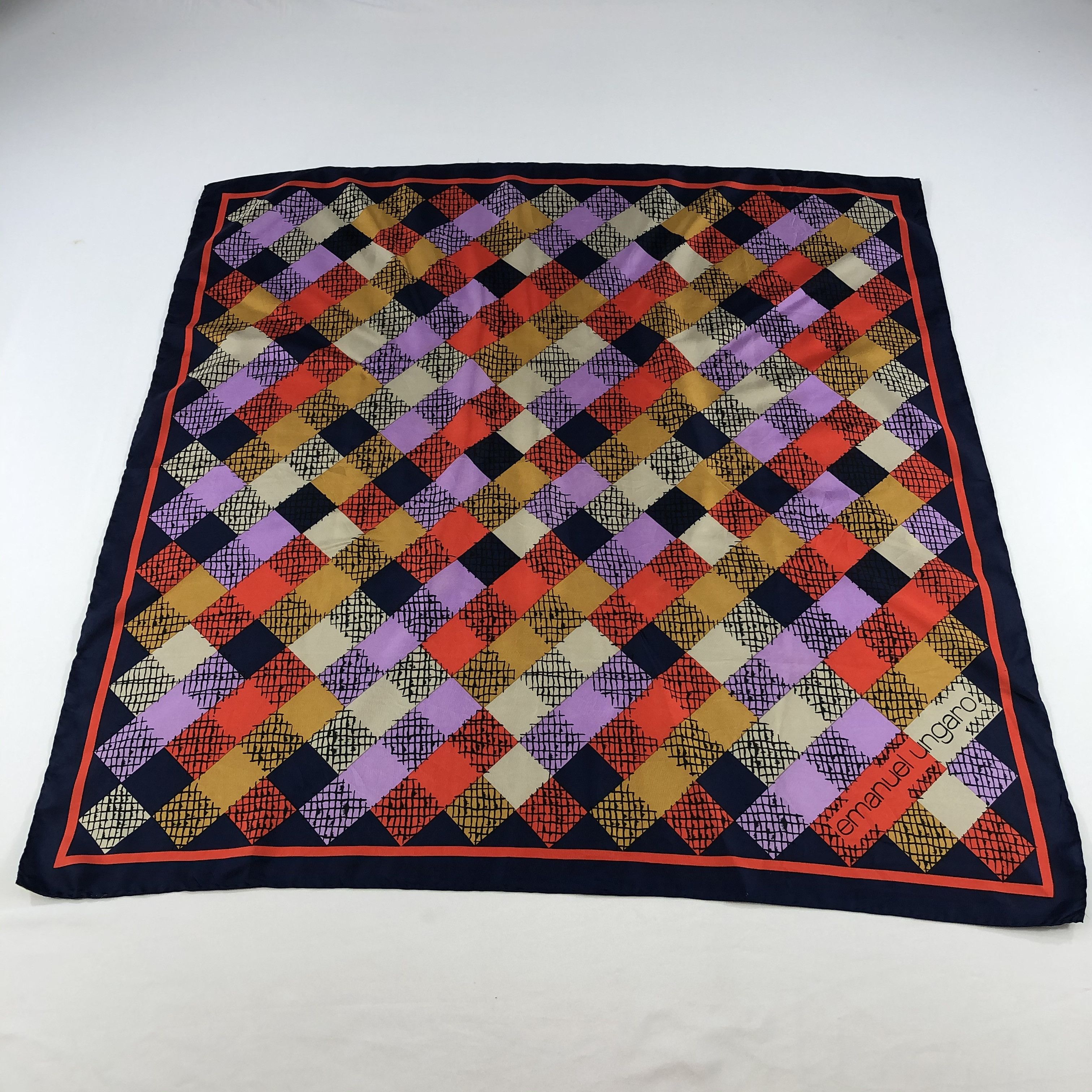 Emanuel Ungaro Vintage Emanuel Ungaro Silk Scarf M334 Size ONE SIZE - 2 Thumbnail