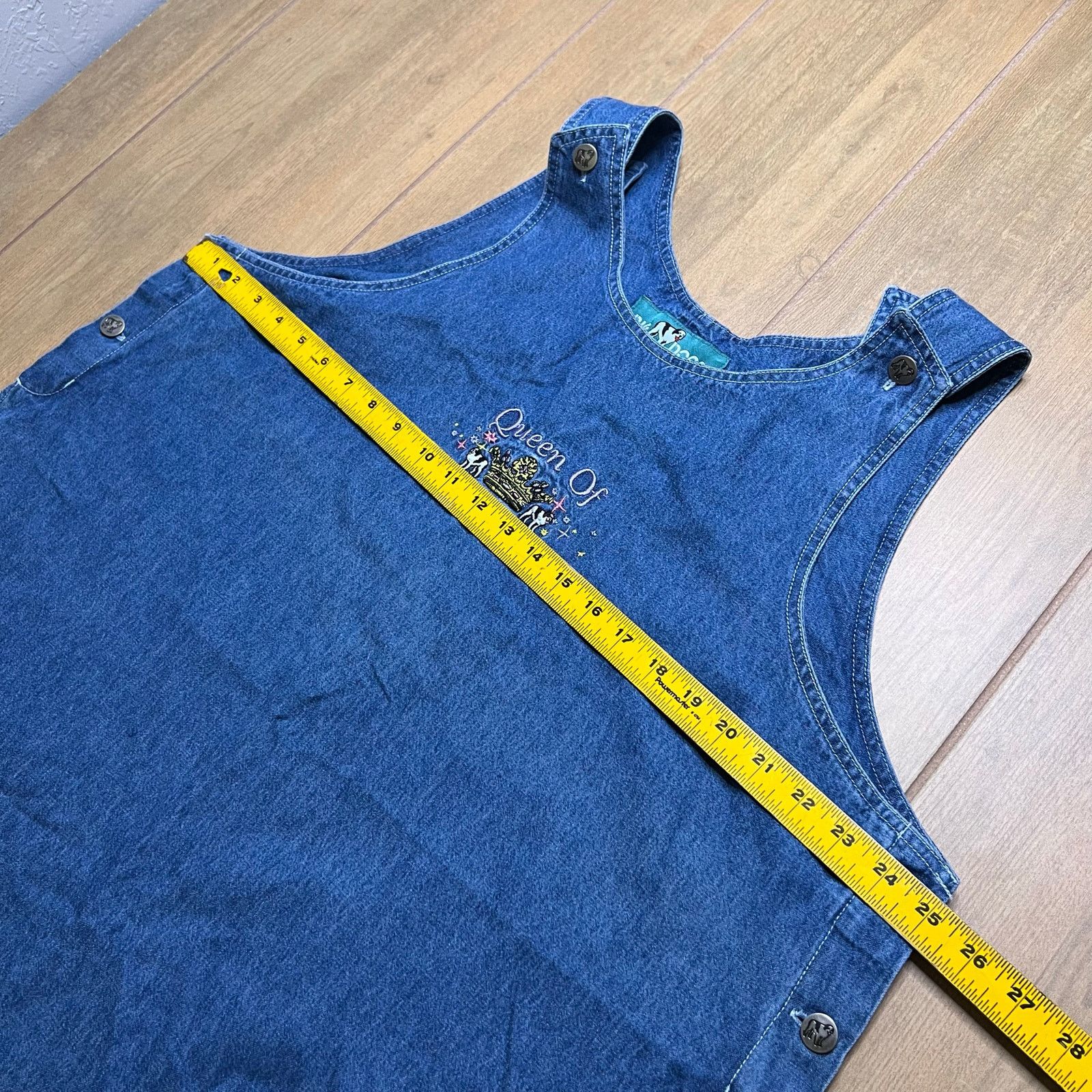 Big Dogs Vintage Big Dog Denim Embroidered Overall Dress Women 18/20 Size XXL / US 16-18 / IT 52-54 - 7 Thumbnail