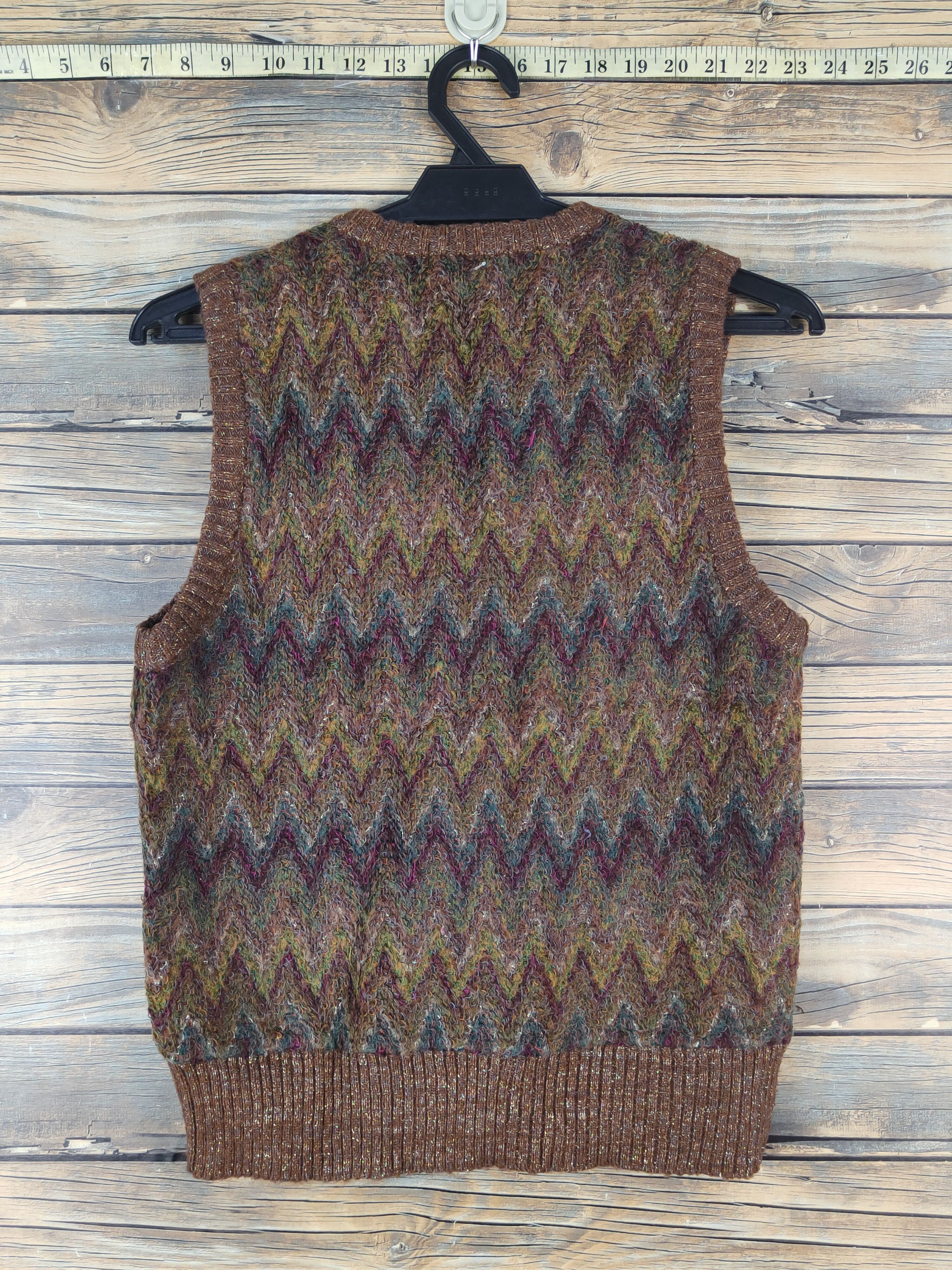 Japanese Brand × Vintage Hana-no Knit Dark Brown vintage mohair Knitwear Vests #W1513 Size XS / US 0-2 / IT 36-38 - 7 Thumbnail