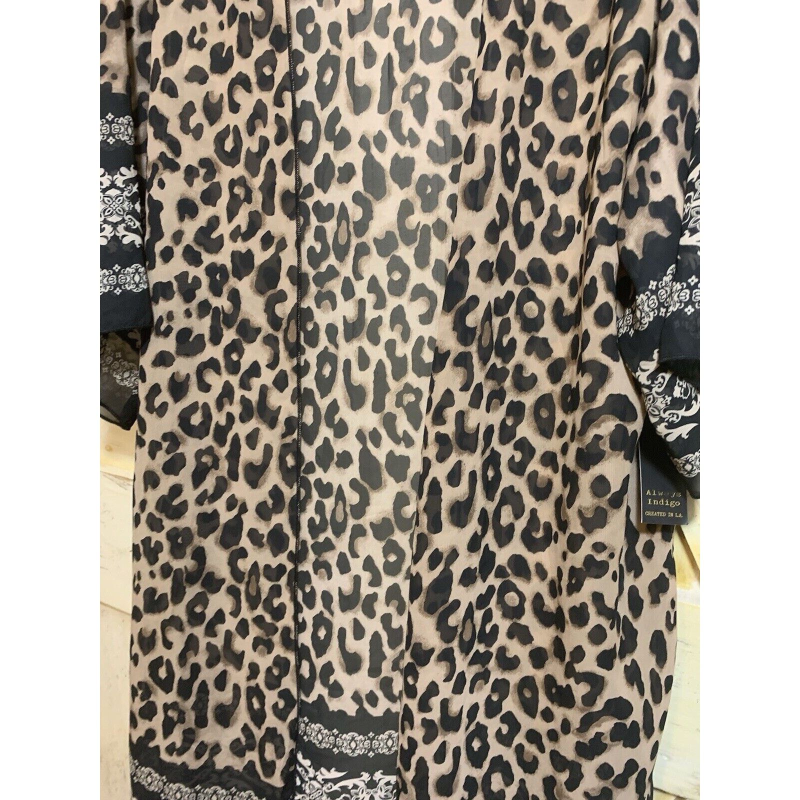 Indigo Always Indigo Kimono Style Top Cheetah Print Size L New Size L / US 10 / IT 46 - 6 Thumbnail