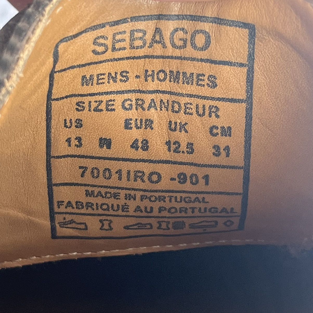Leather × Sebago SEBAGO brown detailed leather brogue derby shoes Size US 13 / EU 46 - 11 Thumbnail