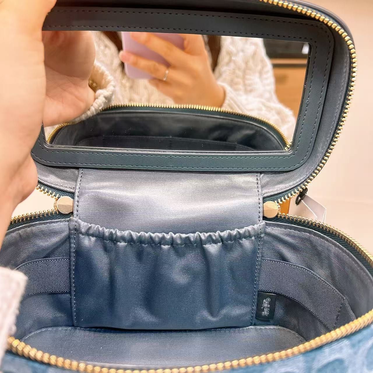 Coach Cosmetic Case In Signature Denim CDC16 Size ONE SIZE - 4 Thumbnail