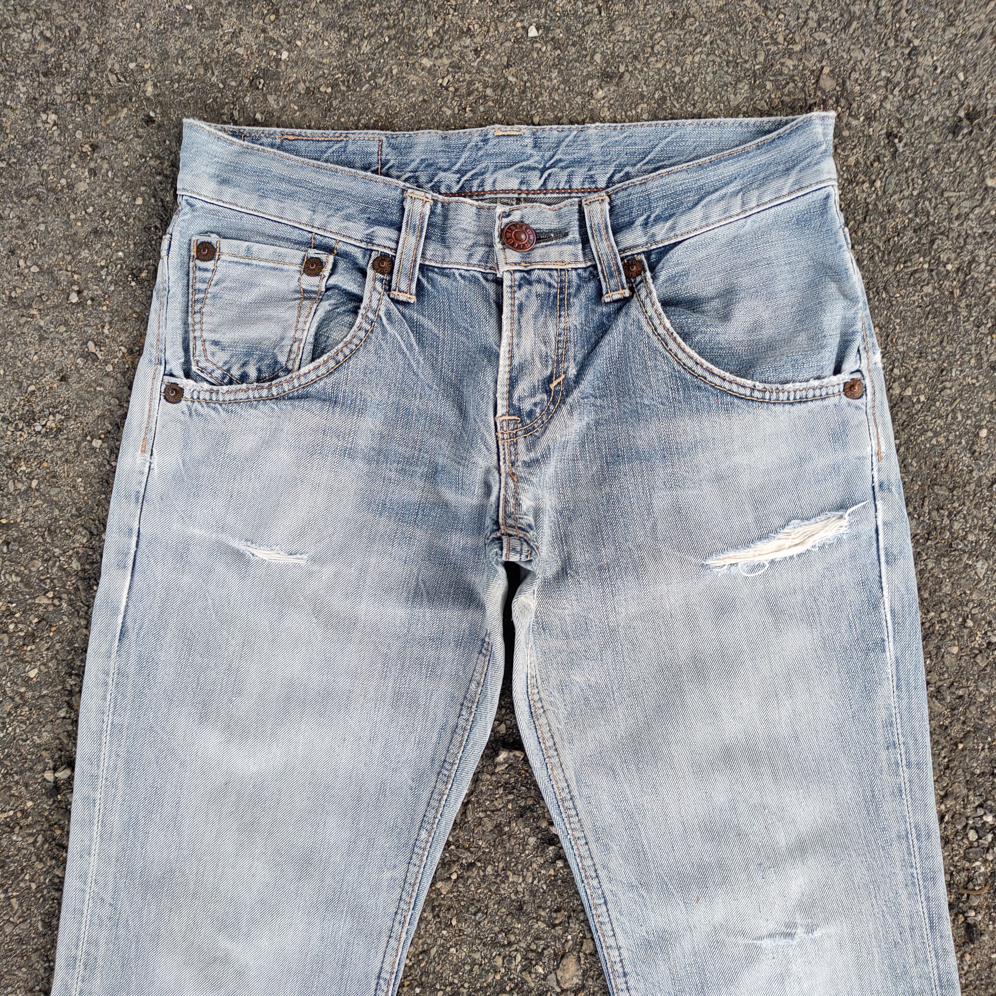 Edwin FLARE VINTAGE EDWIN FADED RIPPED JEANS DENIM PANTS Size US 30 / EU 46 - 3 Thumbnail