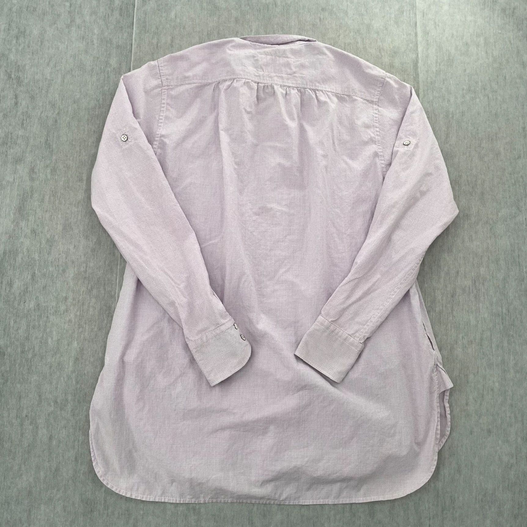 Rag & Bone VINTAGE Rag & Bone Women's Shirt Small Purple Check Long Sleeve Button-Up Pockets Casual Designer Size S / US 4 / IT 40 - 2 Thumbnail