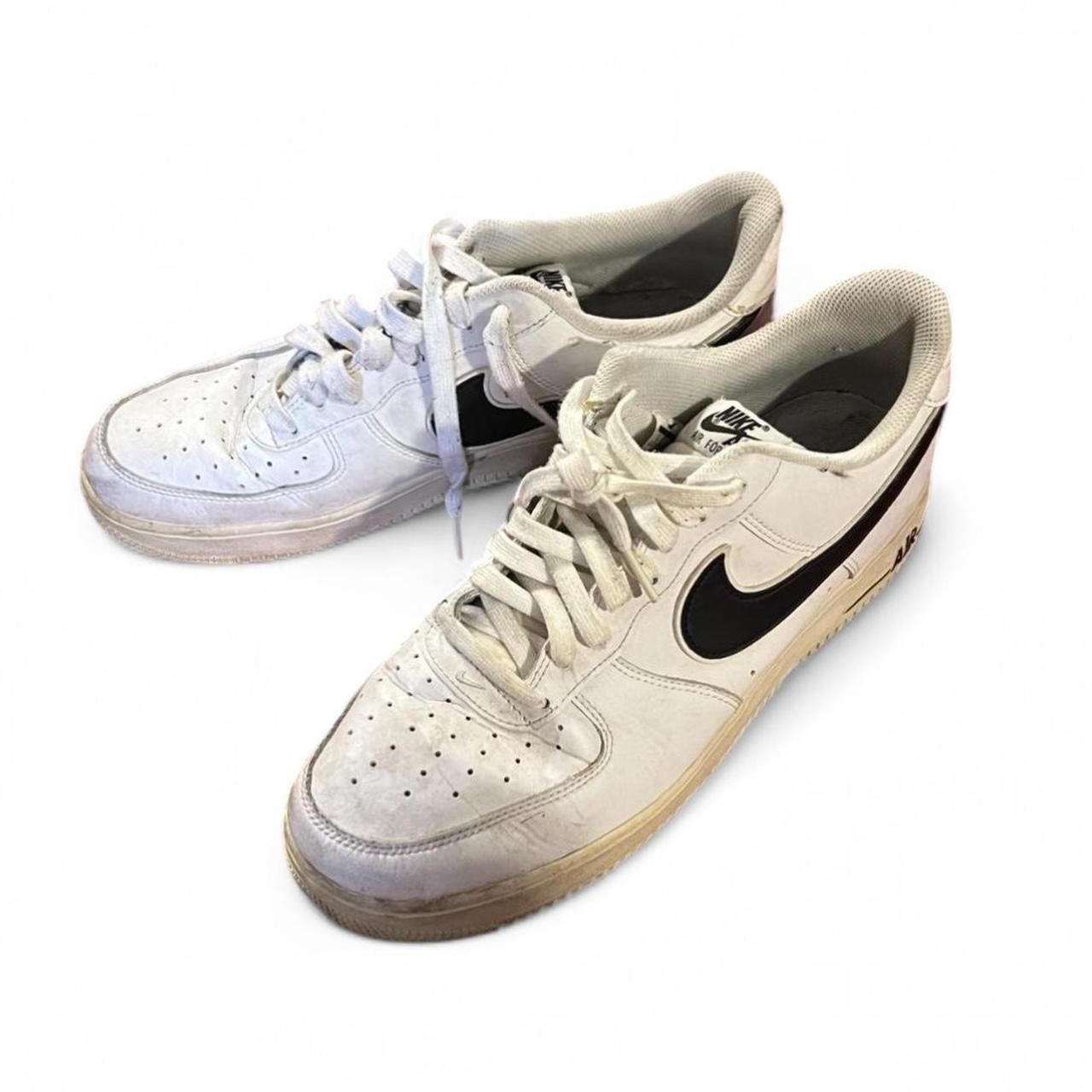 Nike Nike air forces with black accents Size US 11 / EU 44 - 1 Thumbnail