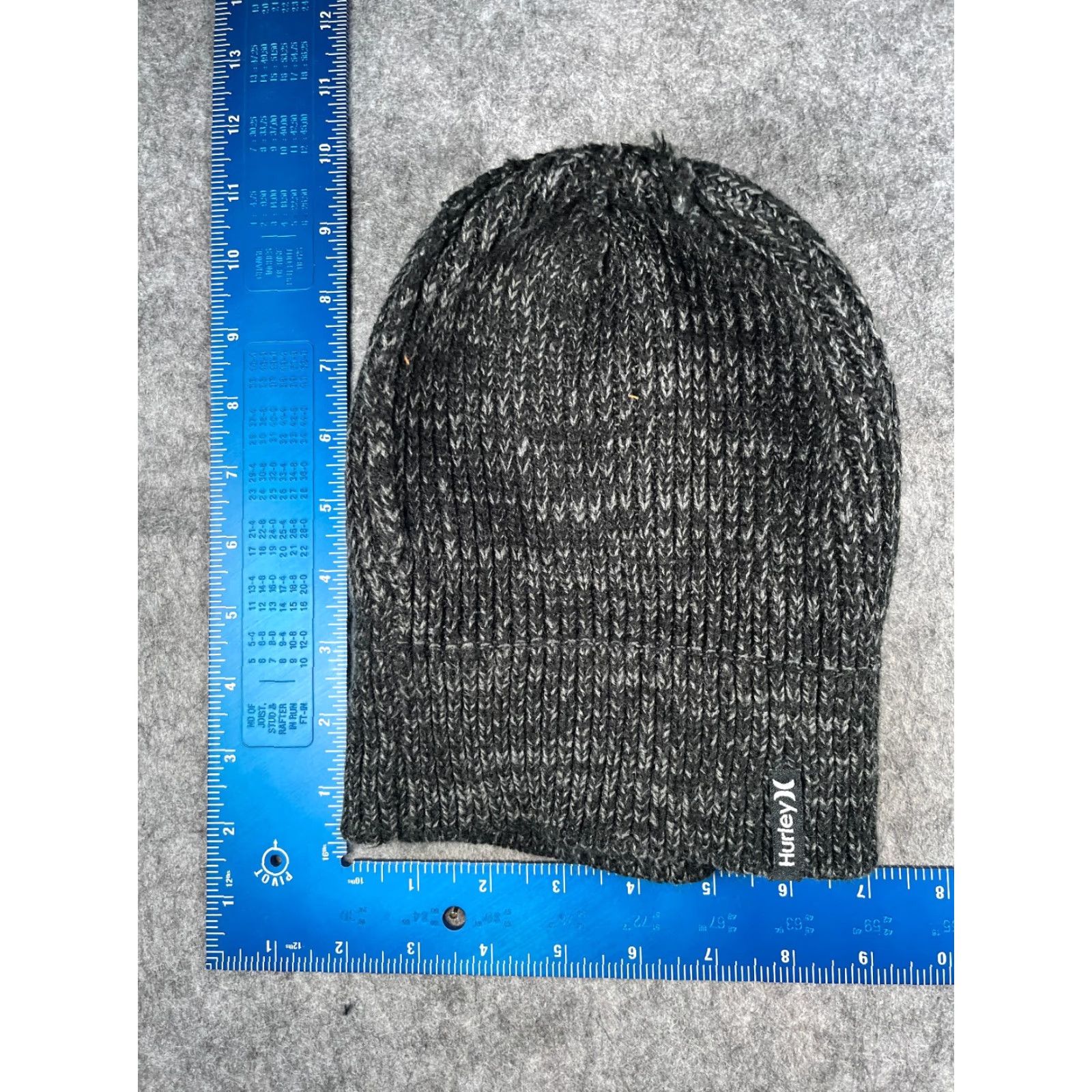 Hurley Hurley Beanie Hat Unisex Adults One Size Gray Knit 100% Acrylic Beanie Outdoor, Ski, Logo Mens Women Size ONE SIZE - 5 Thumbnail