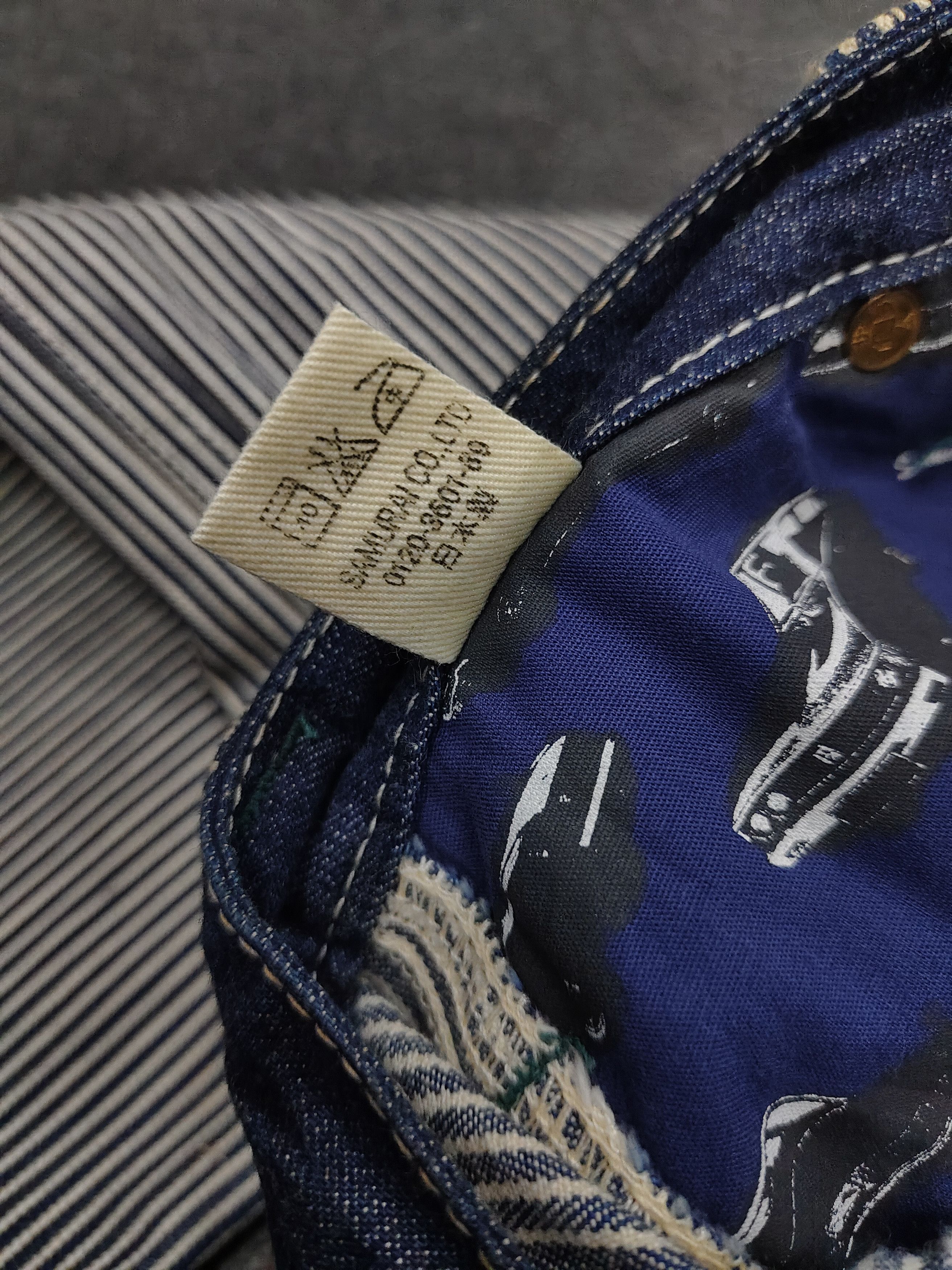 Japanese Brand RARE🔥Vtg Samurai Jeans Hickory Short Size US 28 / EU 44 - 7 Thumbnail
