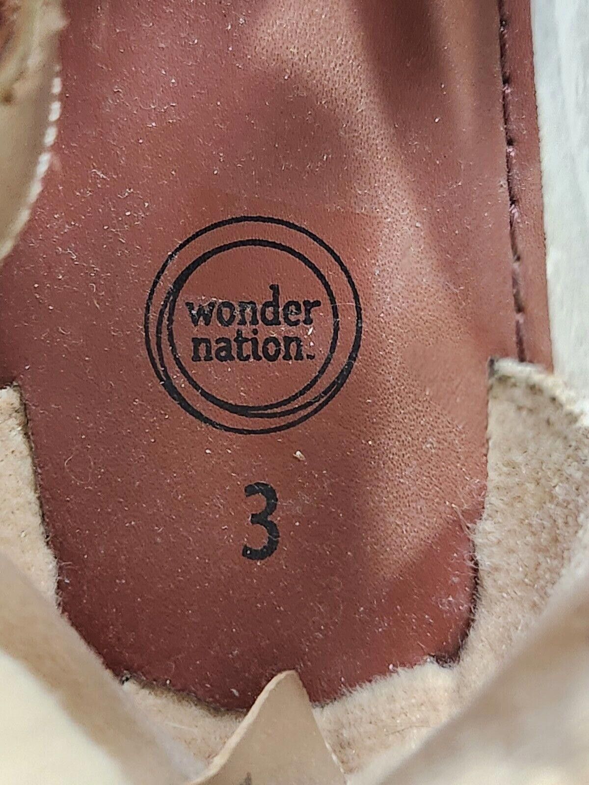Designer Wonder Nation Sandals Girls Size 3 Brown Gladiator Strappy Size US 4 / IT 34 - 3 Thumbnail
