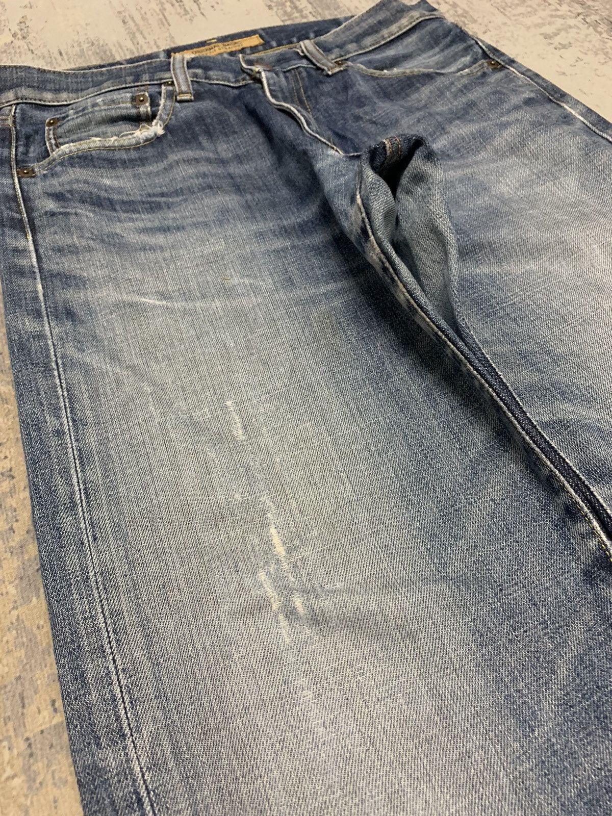 Japanese Brand Vintage Japanese Uniqlo S003 Mud Wash Distressed Loose Jeans Size US 30 / EU 46 - 6 Thumbnail
