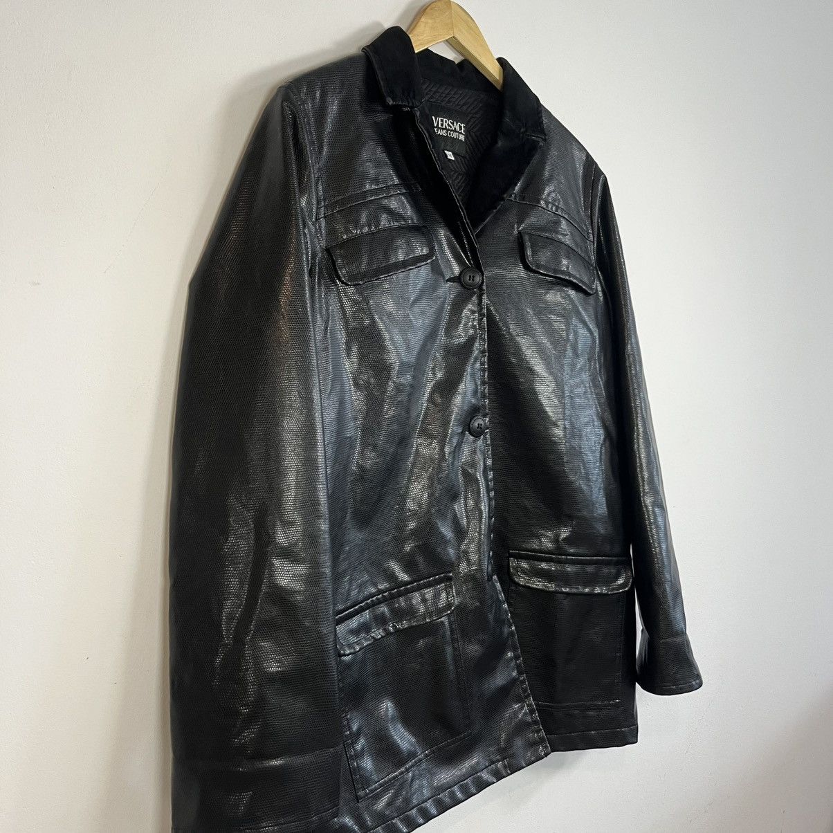 Versace Jeans Couture RARE Vintage Versace Jeans Couture Black Jacket Luxury M Size US M / EU 48-50 / 2 - 2 Thumbnail