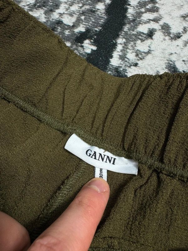 Ganni Ganni green XS logo pants Size 28" / US 6 / IT 42 - 4 Thumbnail