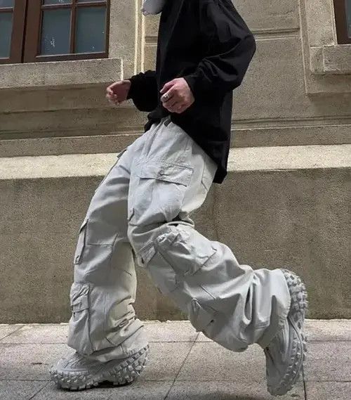 Concepts d'Odeur Gray Color Casual Trousers Cargo Pant Size US 30 / EU 46 - 4 Thumbnail