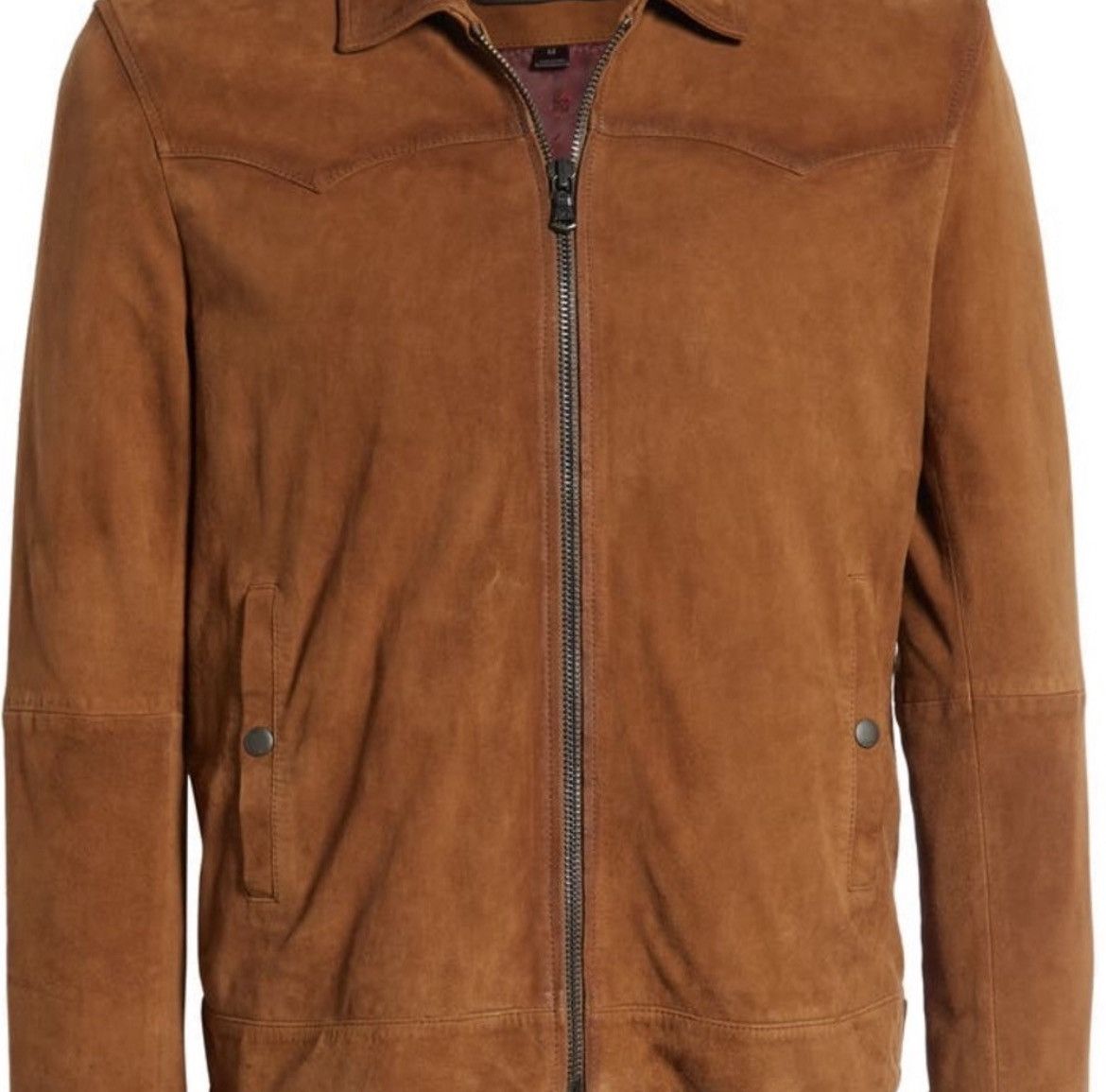 John Varvatos John Varvatos Kingston Suede Leather Jacket Brown L Size US L / EU 52-54 / 3 - 7 Thumbnail